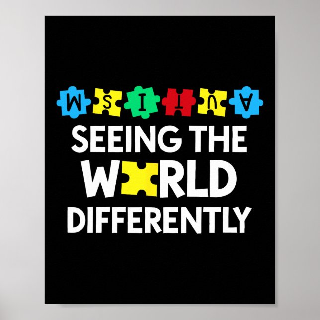 Póster Mes de Concientización sobre el Autismo Apoyando V (Frente)