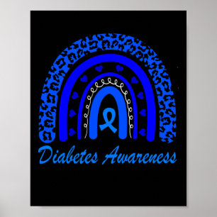 Póster Mes de Concientización sobre la Diabetes Leopardo