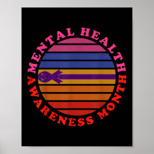 Póster Mes de concientización sobre la salud mental