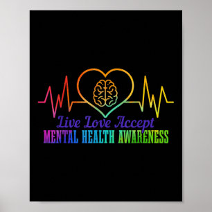 Póster Mes de concientización sobre la salud mental Amor