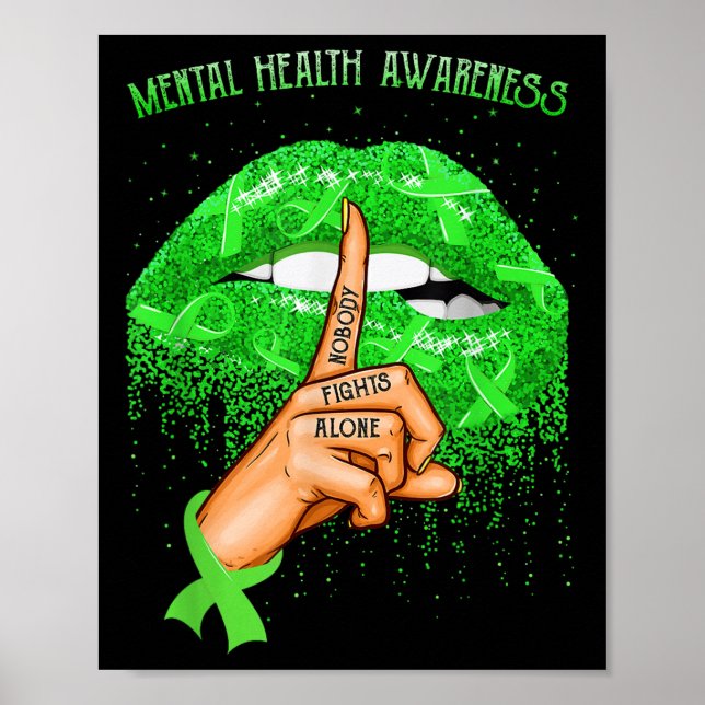 Póster Mes de concientización sobre la salud mental de lo (Frente)