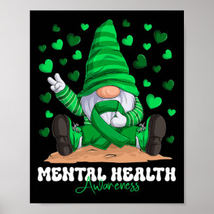 Póster Mes de concientización sobre la salud mental Gnome
