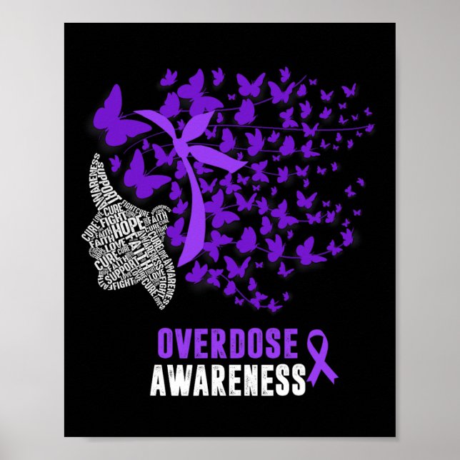 Póster Mes de Concientización sobre Sobredosis Mariposa C (Frente)