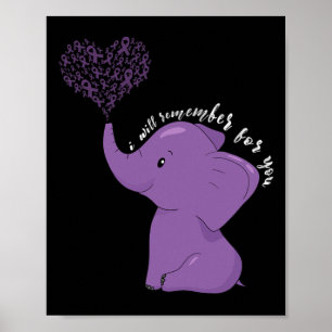 Póster Mes de Concientización Termino Elefante de Cinta M