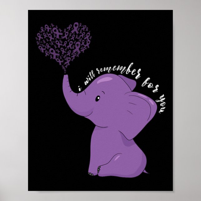 Póster Mes de Concientización Termino Elefante de Cinta M (Frente)