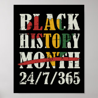 Póster Mes de historia negra 247365 con bandera de mapa a