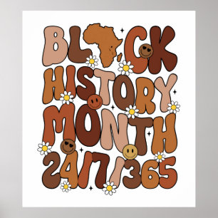 Póster Mes de historia negra 24/7/365