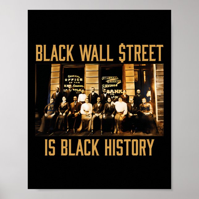 Póster Mes de historia negra gracioso Wall Street Amer af (Frente)