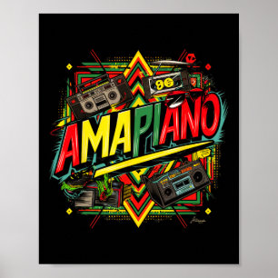 Póster Mes de historia negra impresa en Amapiano Africano
