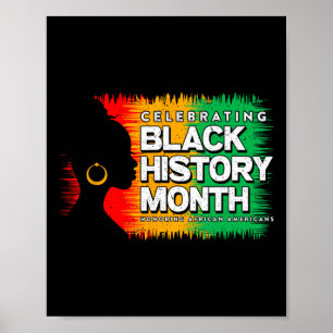 Póster Mes de historia negra junio afroamericano