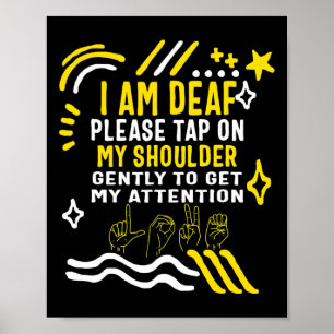 Póster Mes de la conciencia Estoy sorda, mi hombro, gay