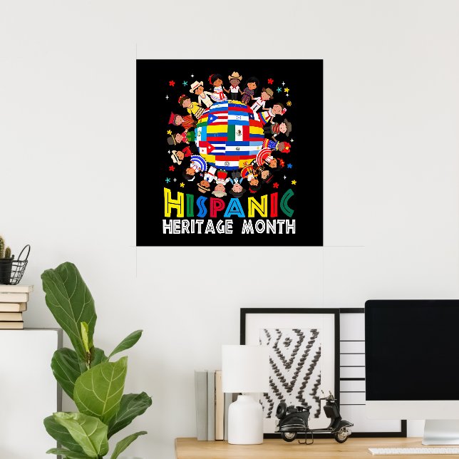 Póster Mes de la Herencia Hispana (Oficina en casa)