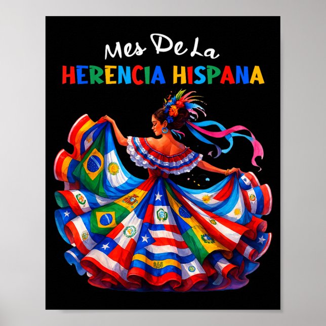 Póster Mes De La Herencia Hispana Mes de la Herencia Hisp (Frente)