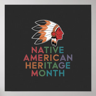 Póster Mes de la Herencia Nativa Americana Honrando la Cu