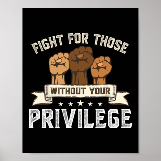 Póster Mes De La Historia Afroamericana Lucha Sin Tu Priv (Frente)