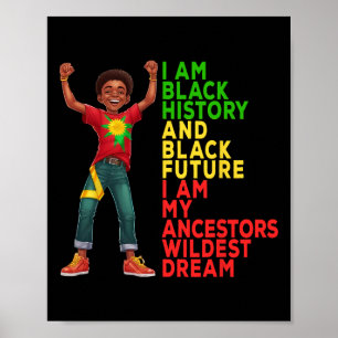 Póster Mes de la Historia Negra 10 de junio Día de la Ind
