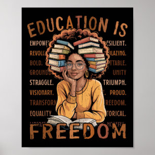 Póster Mes de la Historia Negra 2026 La Educación Es Libe