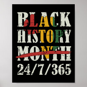 Póster Mes de la Historia Negra 247365 Con Bandera de Map