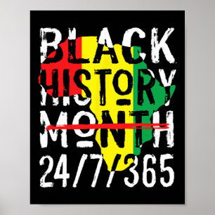Póster Mes de la Historia Negra 247365 Mapa de África Mel