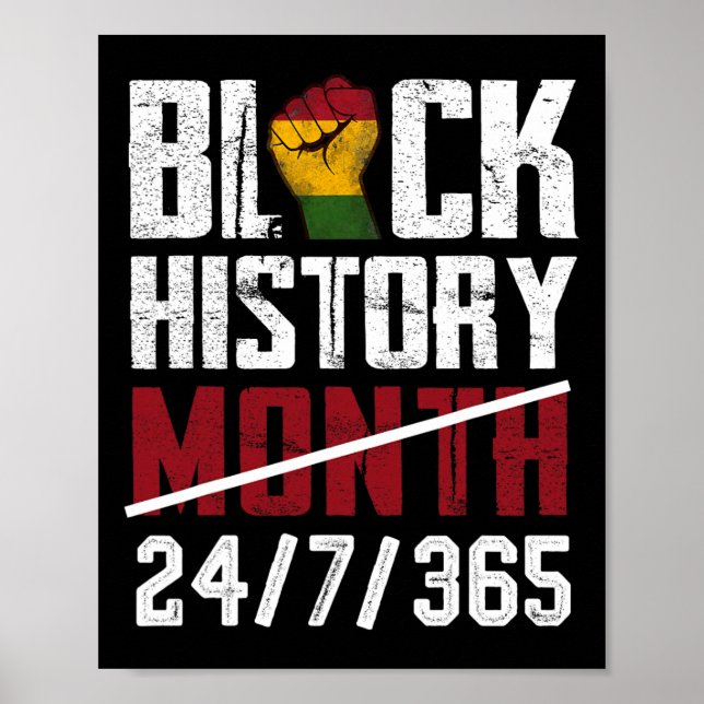 Póster Mes de la historia negra 247365 regalos afroameric (Frente)