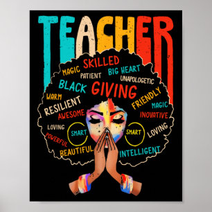 Póster Mes de la historia negra africana: profesor afroam