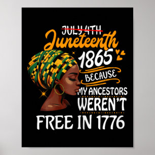 Póster Mes de la Historia Negra Africano Americano Junete