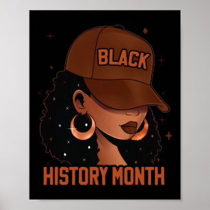 Póster Mes de la Historia Negra Afro Melanina Mujeres Neg