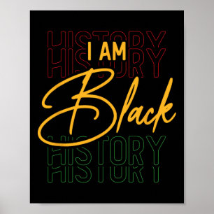 Póster Mes de la Historia Negra Afroamericano Soy Negro H