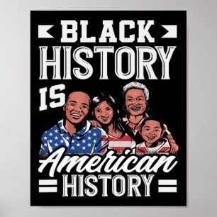 Póster Mes de la Historia Negra Bandera de América Americ