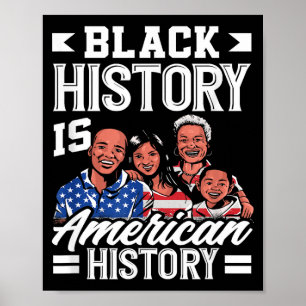 Póster Mes de la Historia Negra Bandera de América Americ