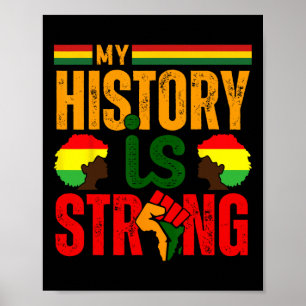 Póster Mes De La Historia Negra Bhm Mi Historia Es Fuerte