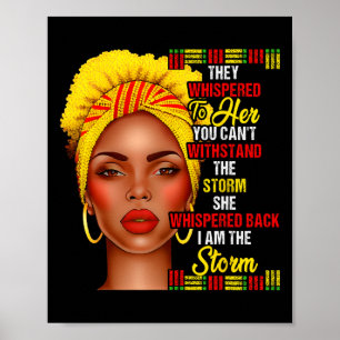 Póster Mes de la historia negra Chicas afro-negras