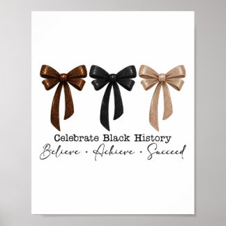 Póster Mes de la Historia Negra Cree Logra Triunfa Melani