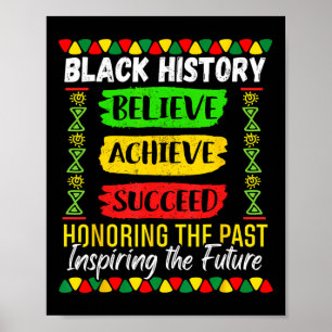Póster Mes de la Historia Negra Cree Logra Triunfa Melani