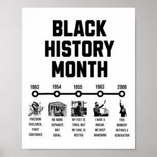 Póster Mes de la Historia Negra Cronología de la Excelenc