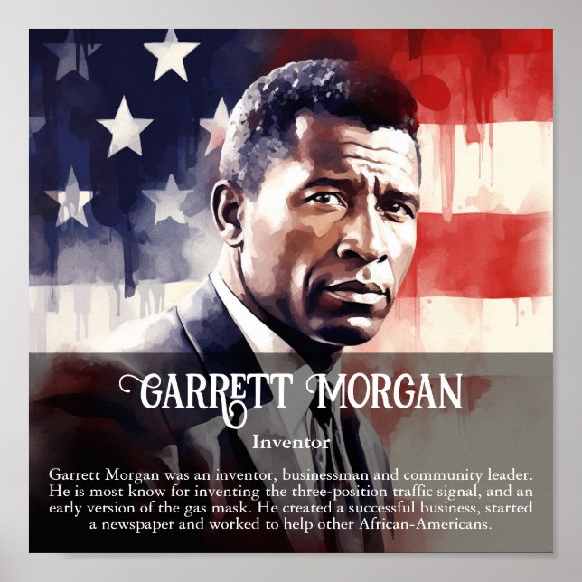 Póster Mes de la Historia Negra de Garrett Morgan en el A (Frente)