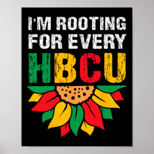 Póster Mes de la historia negra de HBCU Estoy apoyando a