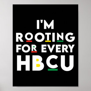 Póster Mes de la historia negra de HBCU Estoy apoyando a