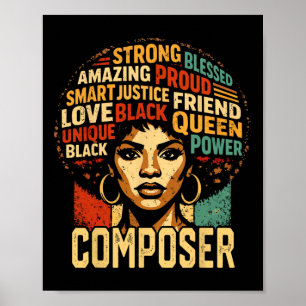 Póster Mes de la Historia Negra del Compositor Orgullo Ne