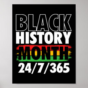 Póster Mes de la Historia Negra - Día de Mlk Raíces Afric