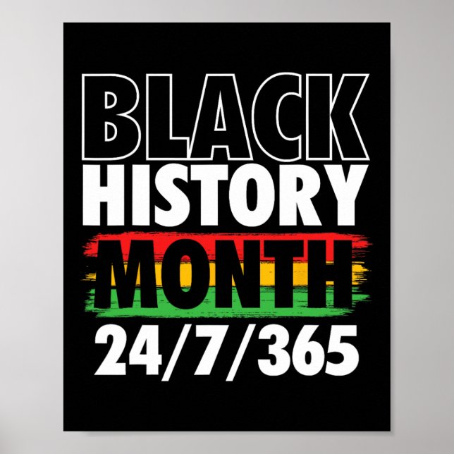 Póster Mes de la Historia Negra - Día de Mlk Raíces Afric (Frente)