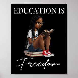 Póster Mes de la Historia Negra Educación Es Libertad Lib
