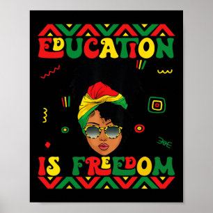 Póster Mes de la Historia Negra Educación Es Libertad Pro