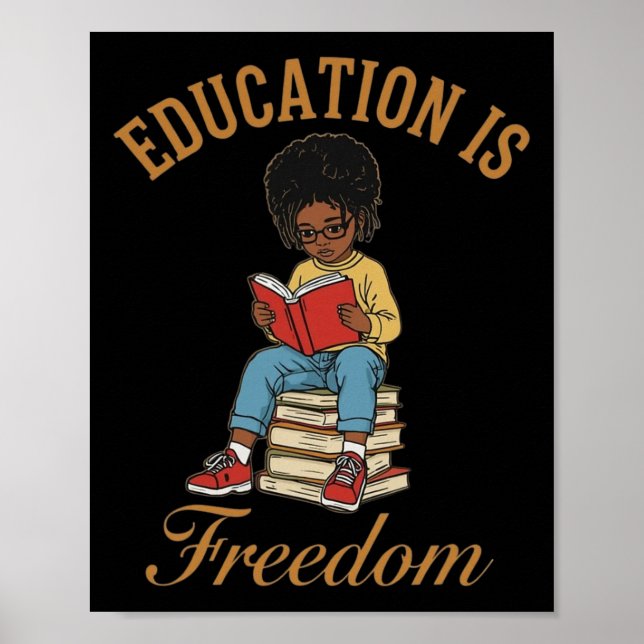 Póster Mes de la Historia Negra Educación Libros de Liber (Frente)