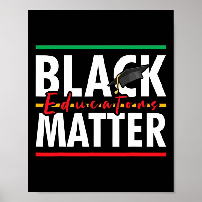 Póster Mes de la Historia Negra Educadores Negros Problem (Frente)