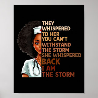 Póster Mes de la Historia Negra Enfermera Orgullosa Negra