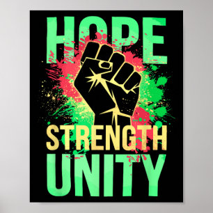 Póster Mes de la Historia Negra Esperanza Fuerza Afroamer