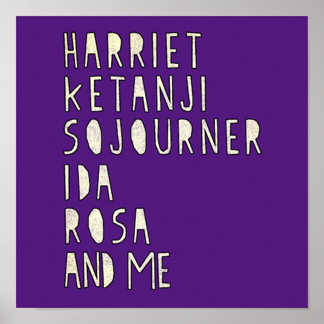 Póster Mes de la Historia Negra, famosas mujeres negras l (Frente)