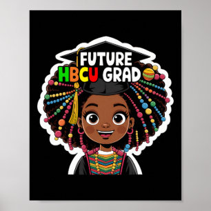 Póster Mes de la Historia Negra Futuro Grado Hbcu Chica N