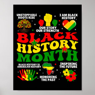 Póster Mes de la Historia Negra Hombres Orgullosos Africa